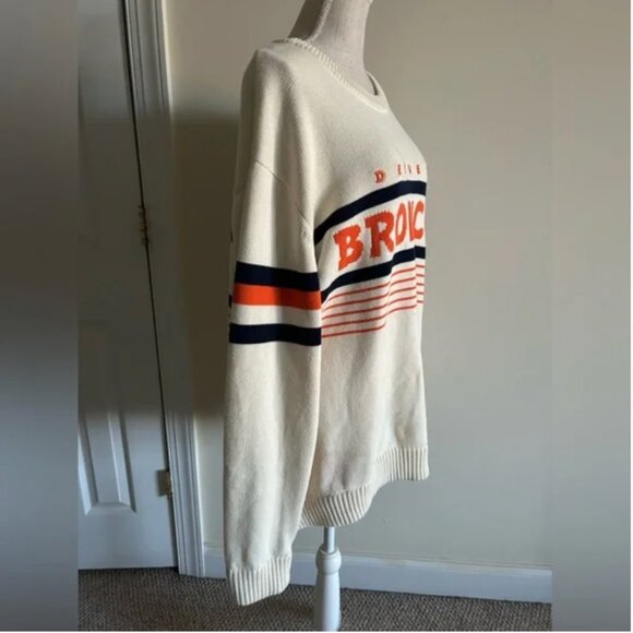 Anthropologie The Wild Collective Denver Broncos Vintage Crew Sweater size 2X - Picture 3 of 11